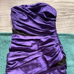 Pretty Express strapless purple dress